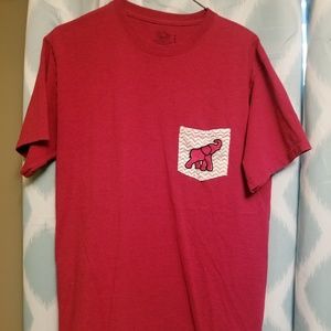Alabama Football Pocket Tee Stitched Elephant